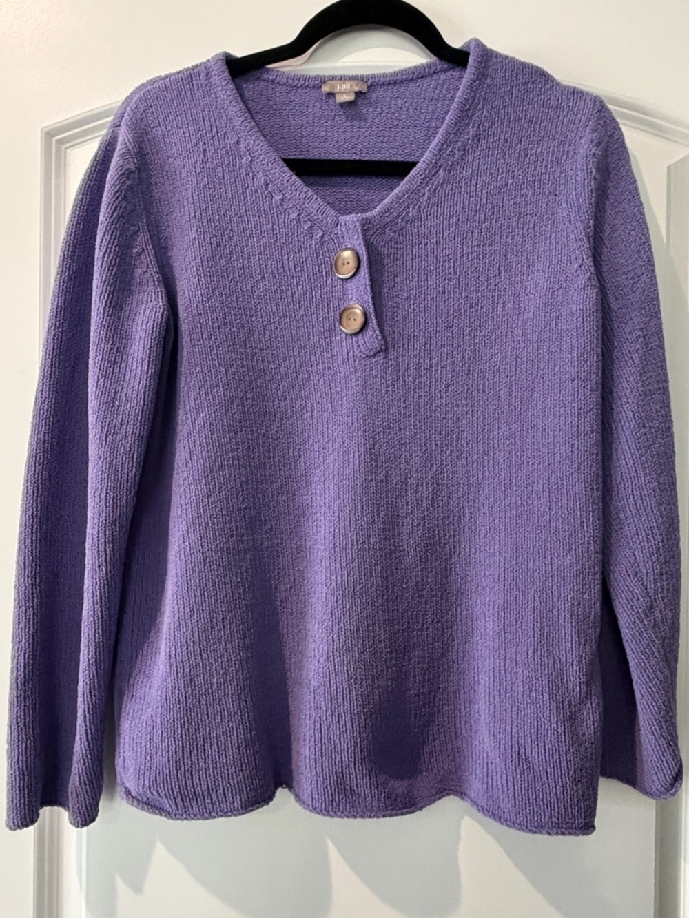 J. Jill Purple Cozy Textured Sweater